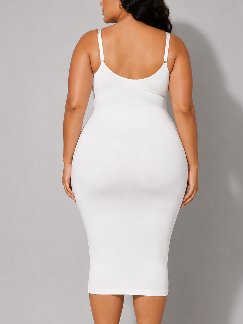 Ziba Plus Size Shapewear Dress in White