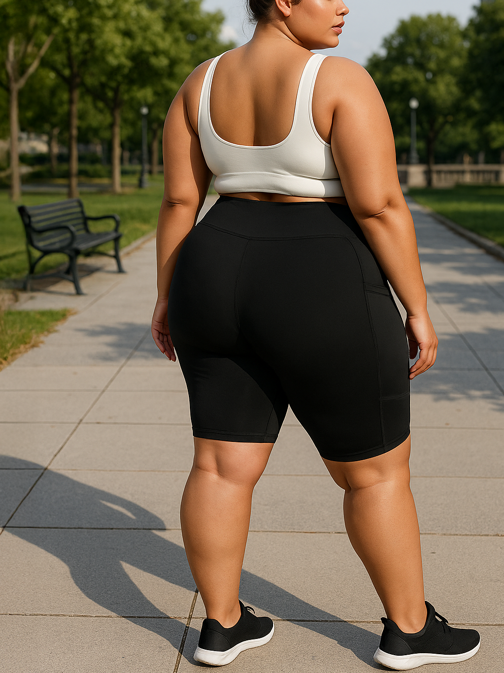 Canna Plus Size Bike Shorts by Run Free by Vee