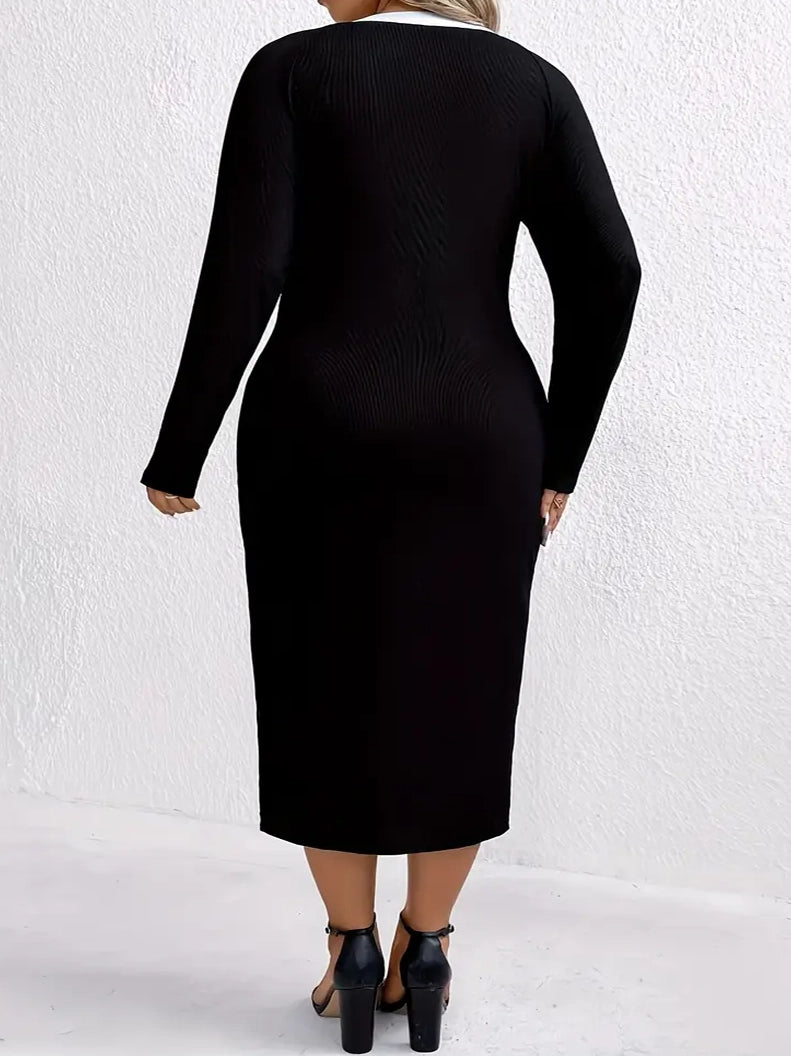 Amellia Knitted Plus Size Dress