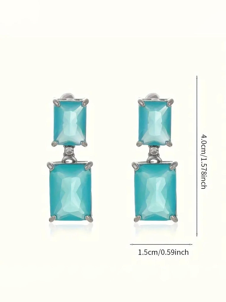 Rectangular Drop Earrings