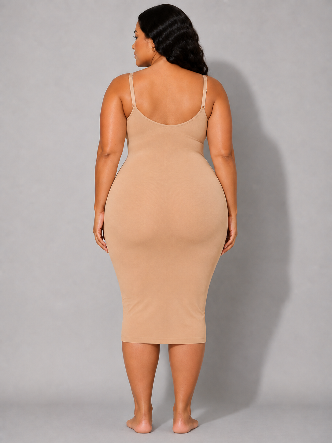Ziba Plus Size Shapewear Dress in Nude