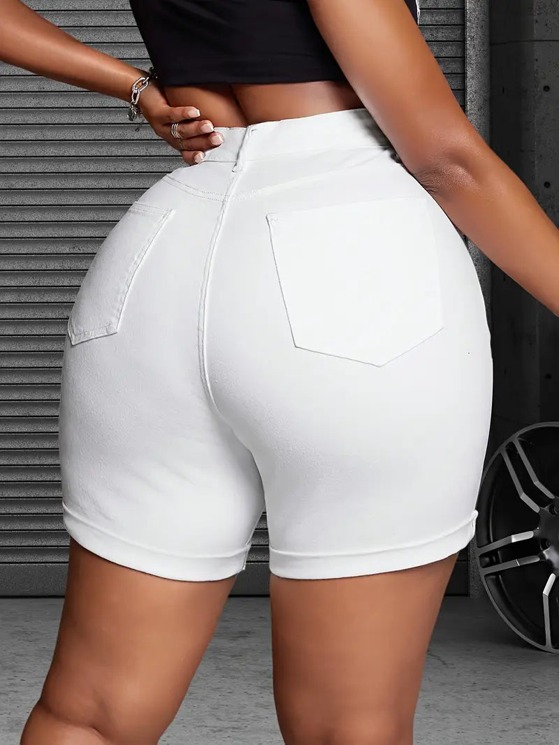 Monalisa Plus Size Denim Shorts