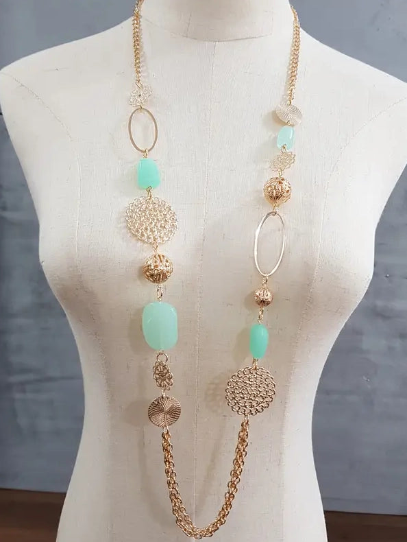 Vintage Boho Chic Beaded Necklace