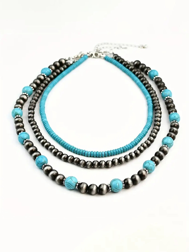 3 Layer Boho Western Necklace