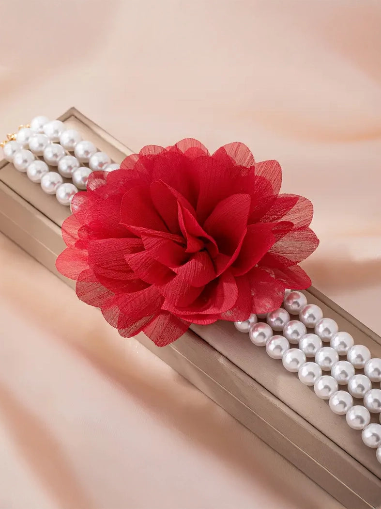 Pearl Bloom Statement Choker Necklace