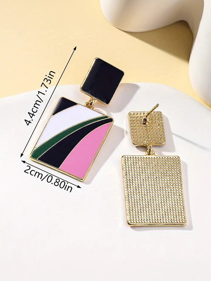 Colour Block Earrings