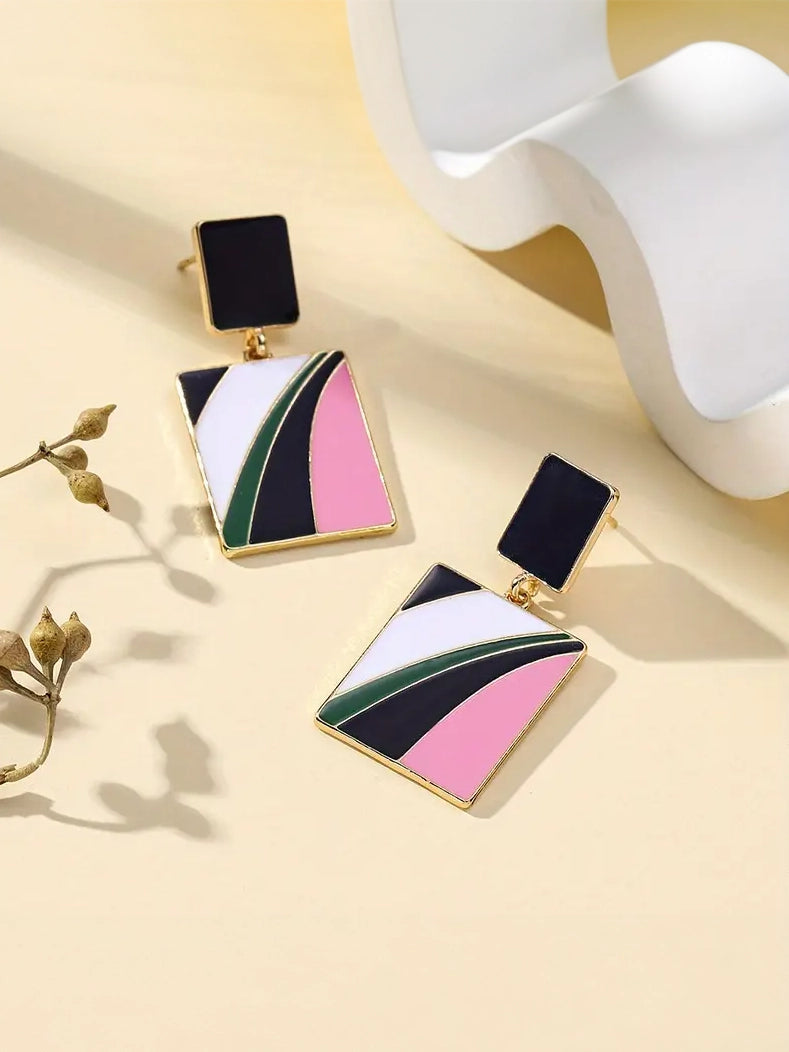 Colour Block Earrings
