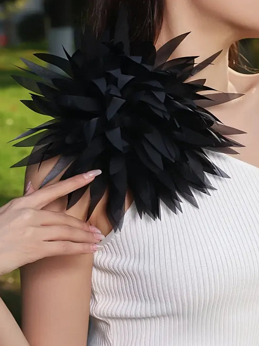 Flower Appliqué Brooch