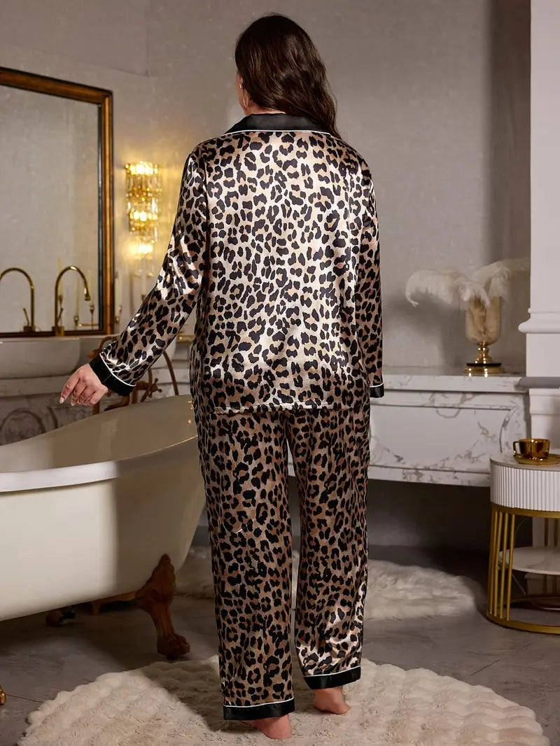 Marianna Leopard Plus Size Pajamas