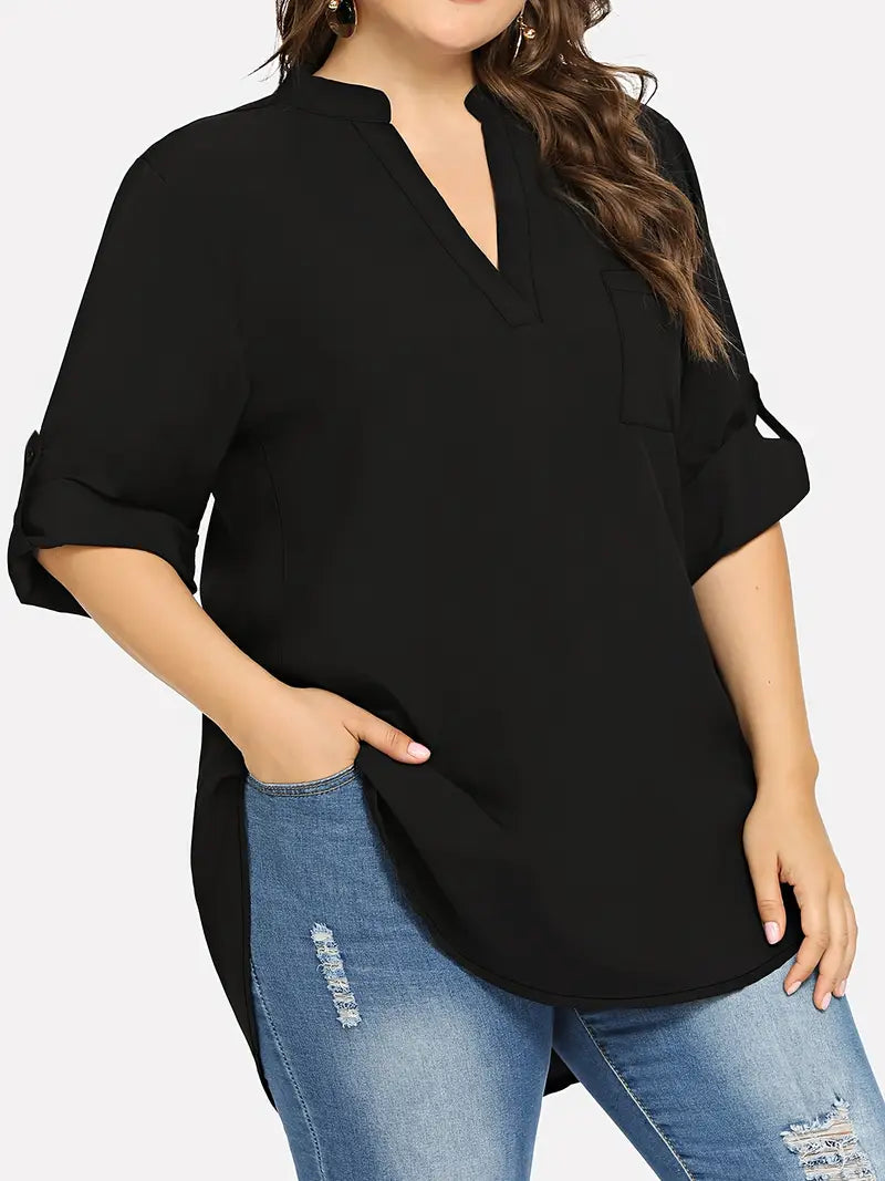 Harper V-neck Plus Size Top