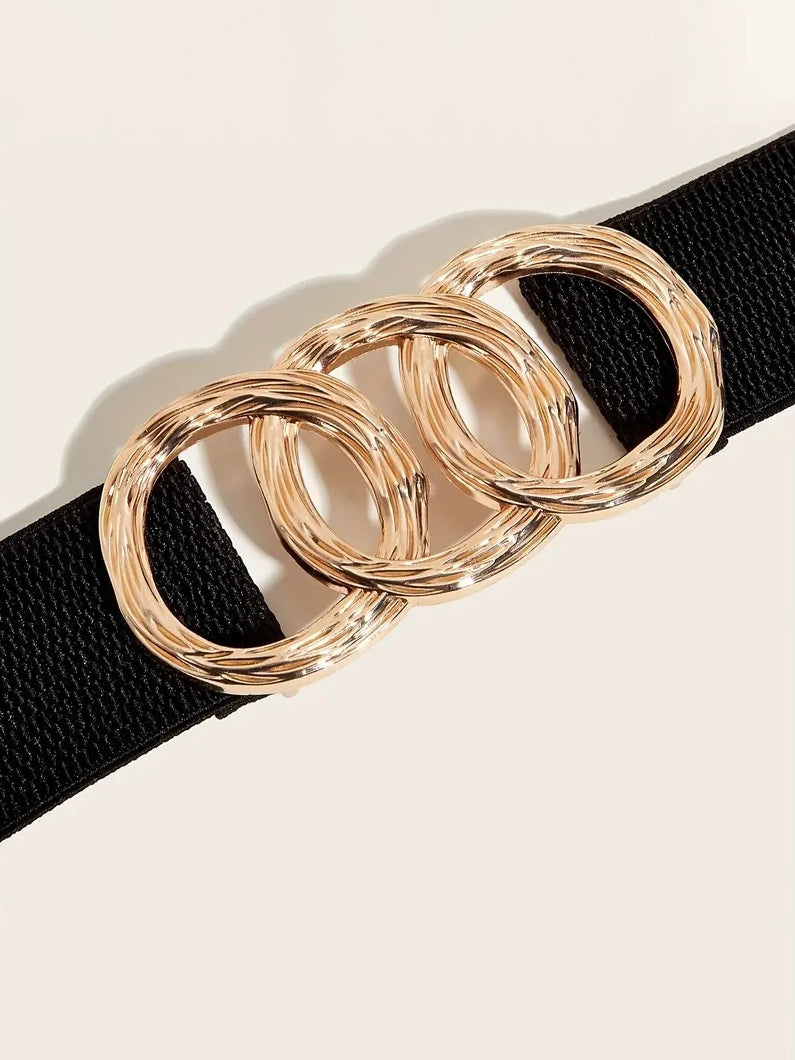 Triple Circle Elastic Plus Size Belt