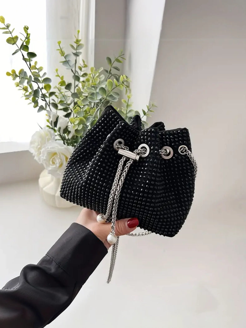 Rhinestone Pouch Style Evening Bag