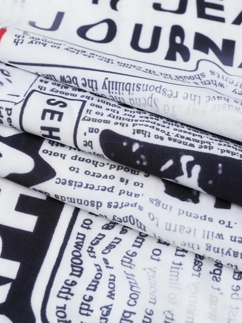 Gossip Plus Size Newsprint Skirt