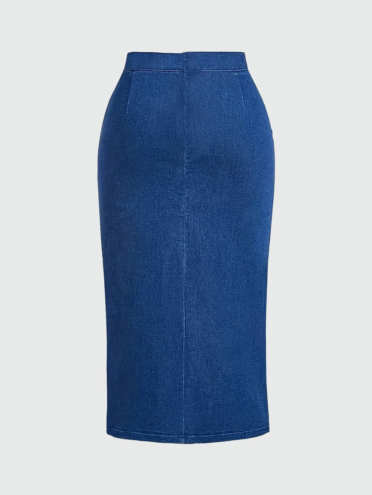 Josie Plus Size Side Ruching Denim Skirt