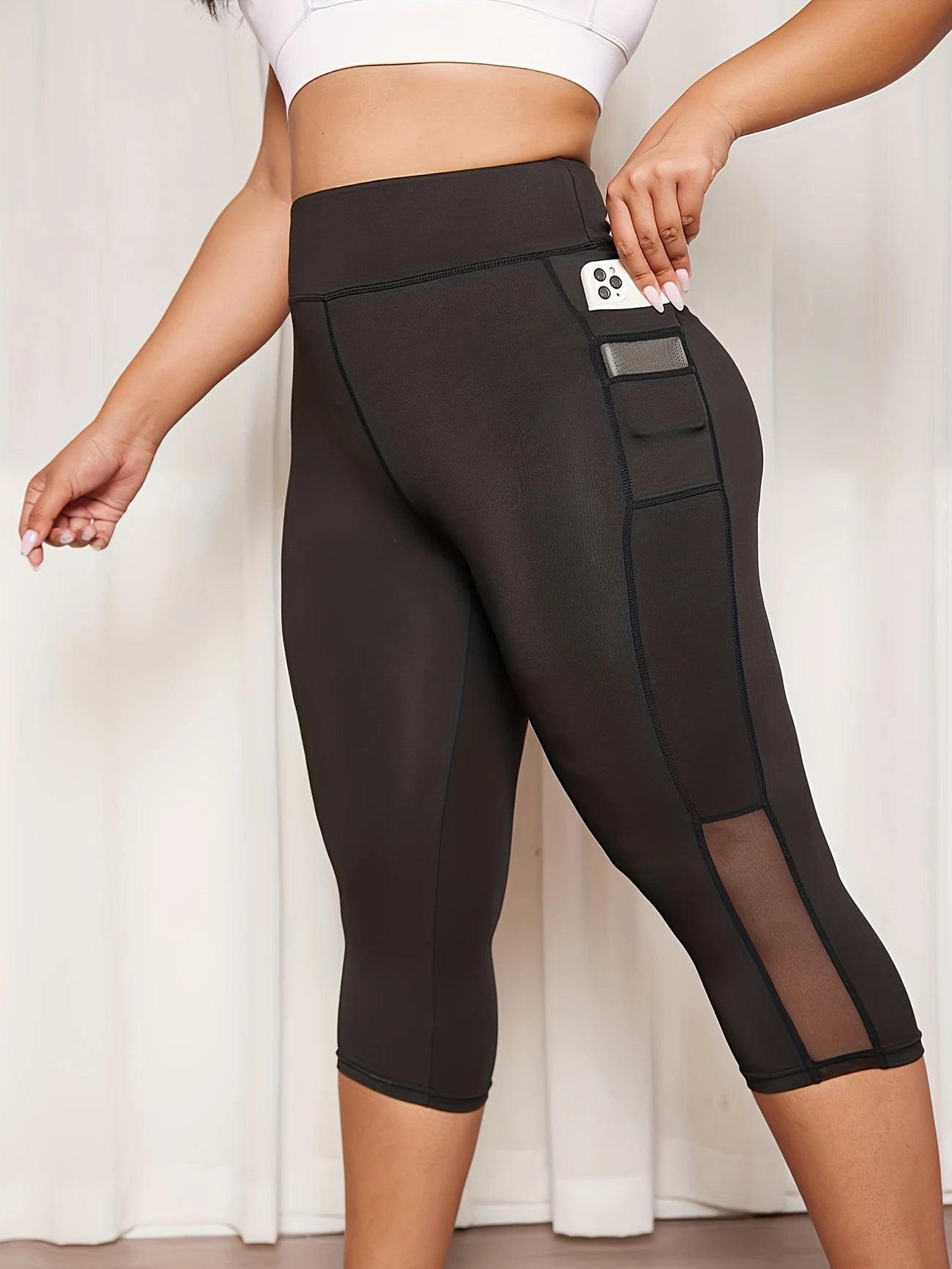 Karma Plus Size Active Capri Legging by Run Free by Vee