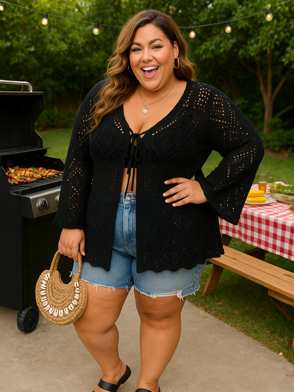 Lumi Plus Size Crochet Cardi