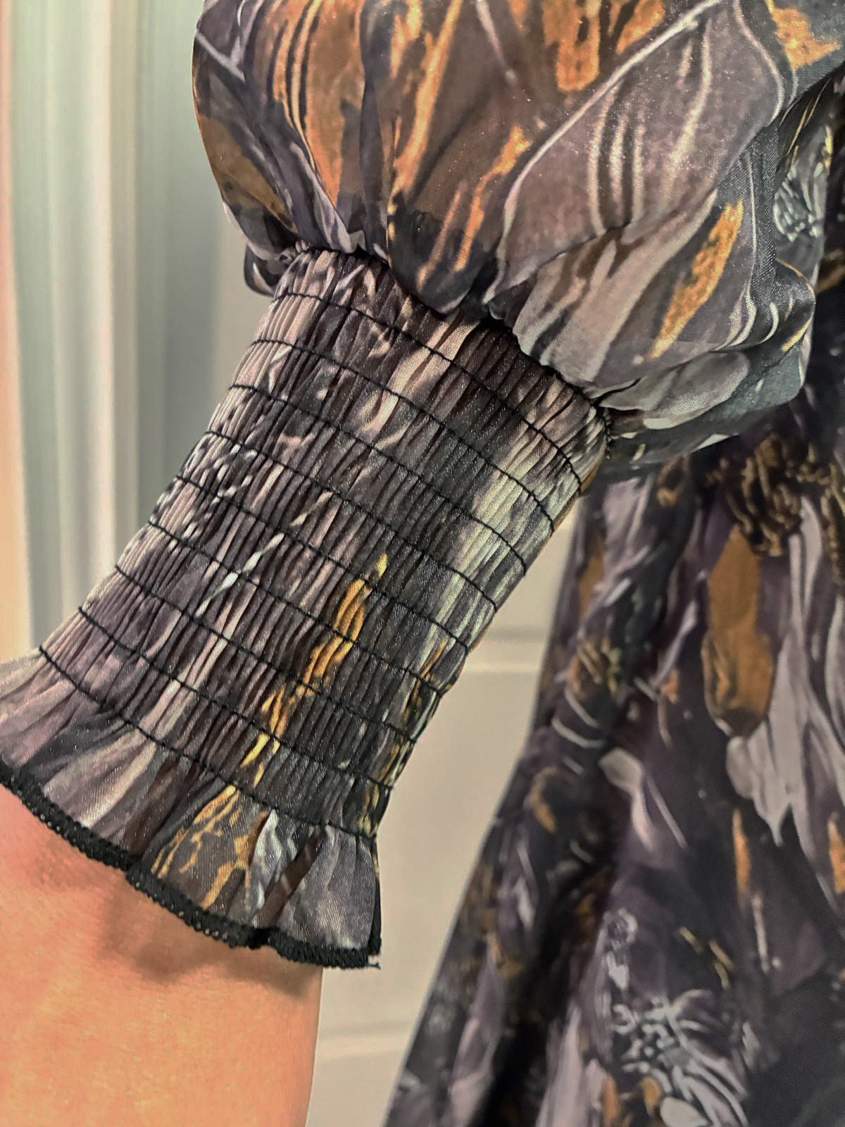 Mystic Floral Chiffon Plus Size Dress