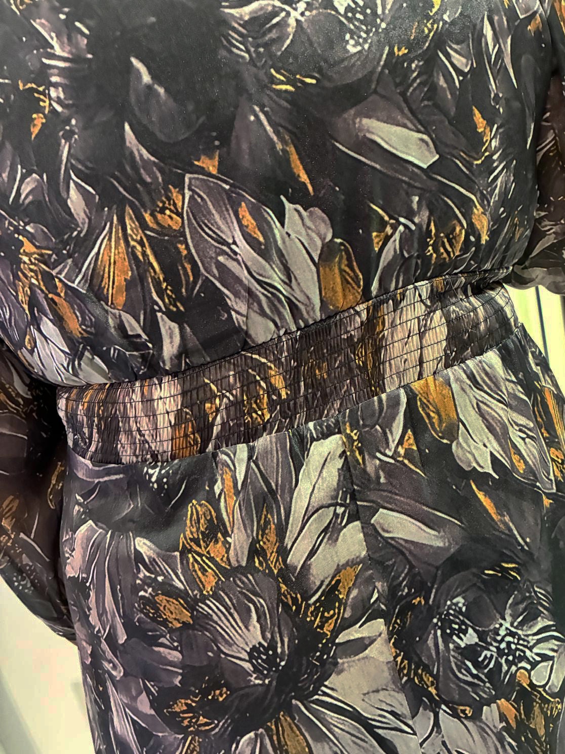 Mystic Floral Chiffon Plus Size Dress