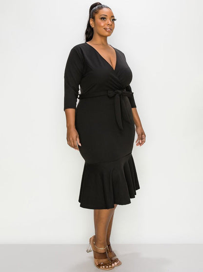 Lorelei Plus Size Cocktail Dress in Black