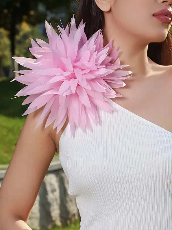 Flower Appliqué Brooch