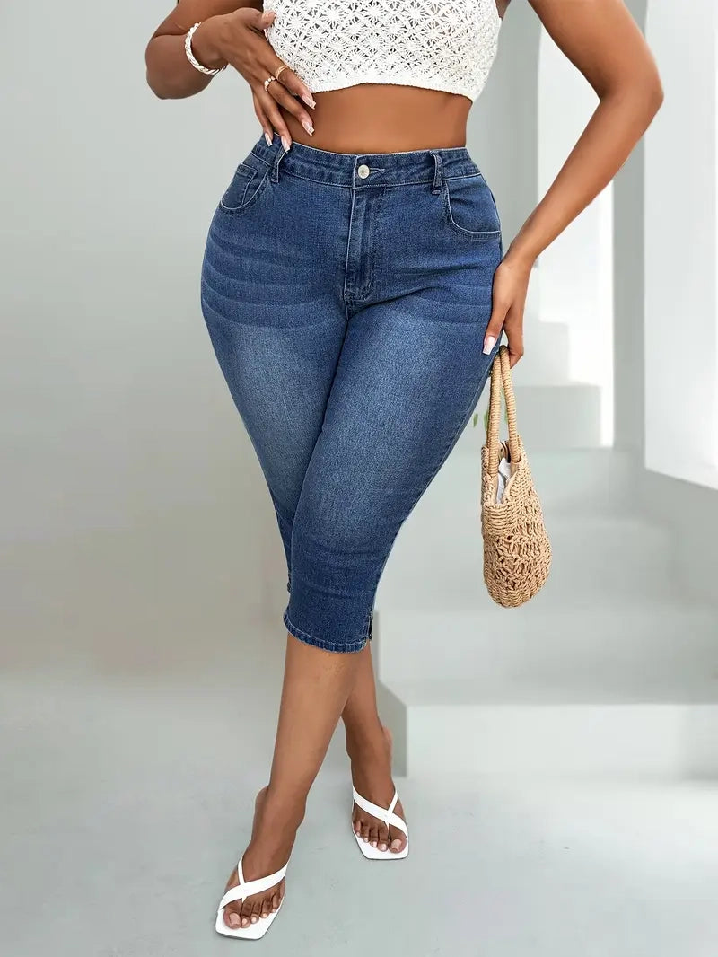 Rica Plus Size Capri Jeans