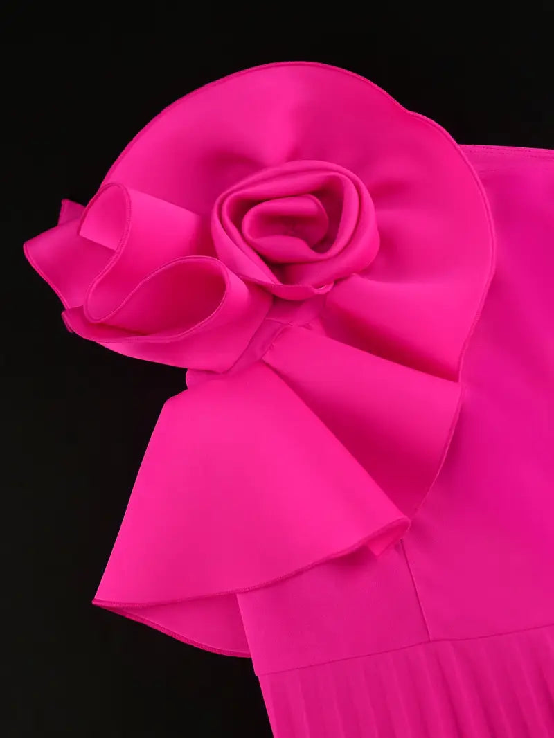 Susannah Plus Size Cocktail Dress in Power Pink