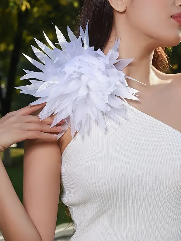 Flower Appliqué Brooch