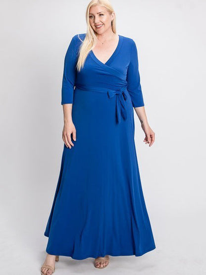 Signature Plus Size Maxi Dress in Royal Blue