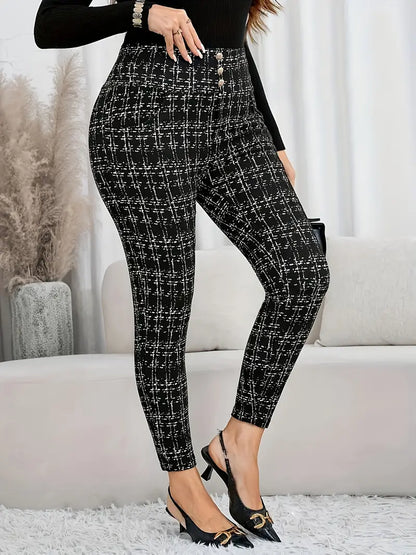 Iris Houndstooth Plus Size Leggings