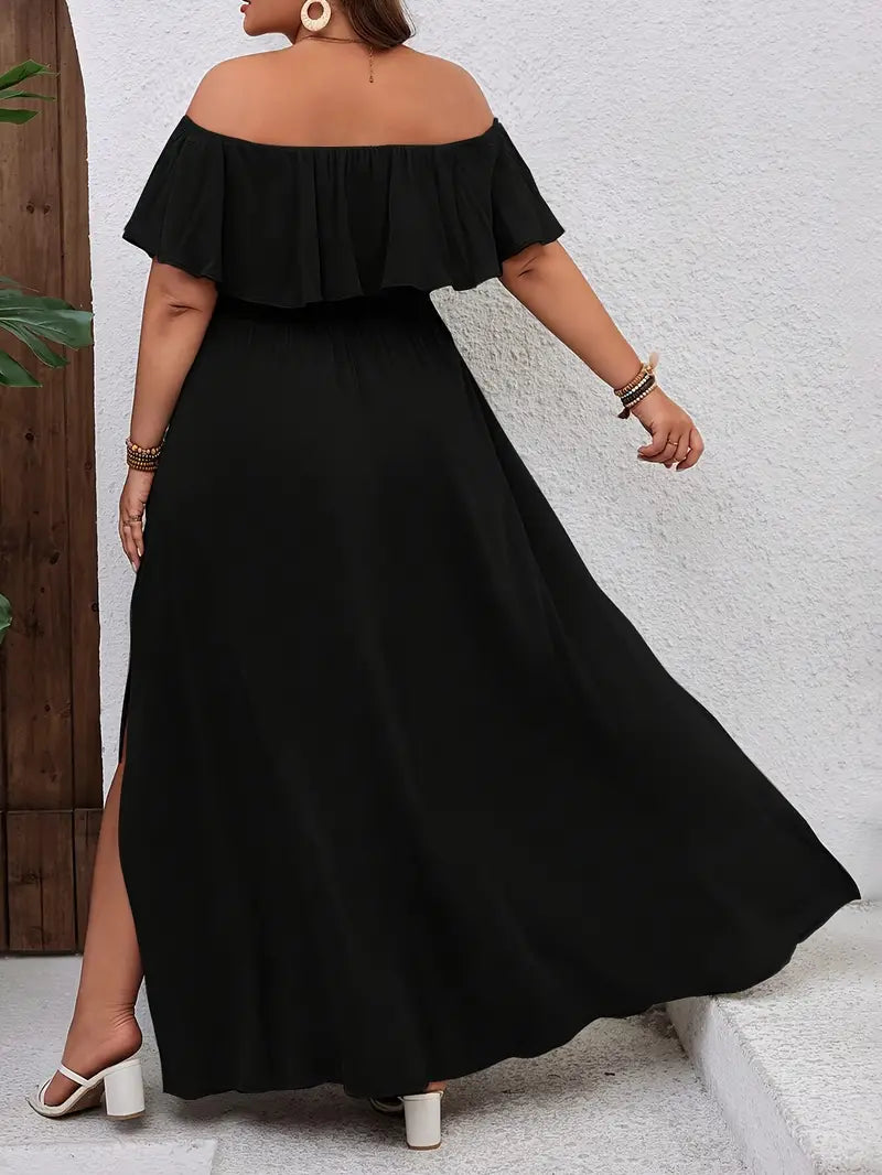 Odella Plus Size Off Shoulder Maxi Dress