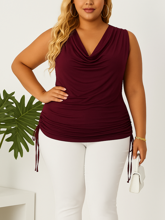 Ella Cowl Neck Plus Size Top