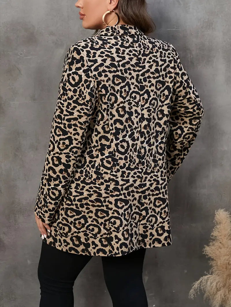 Diana Plus Size Cheetah Print Blazer