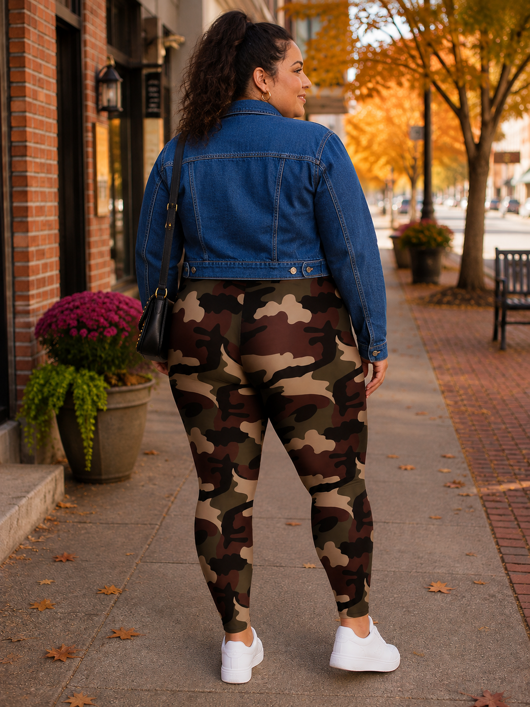 Camo High Waisted Plus Size Leggings