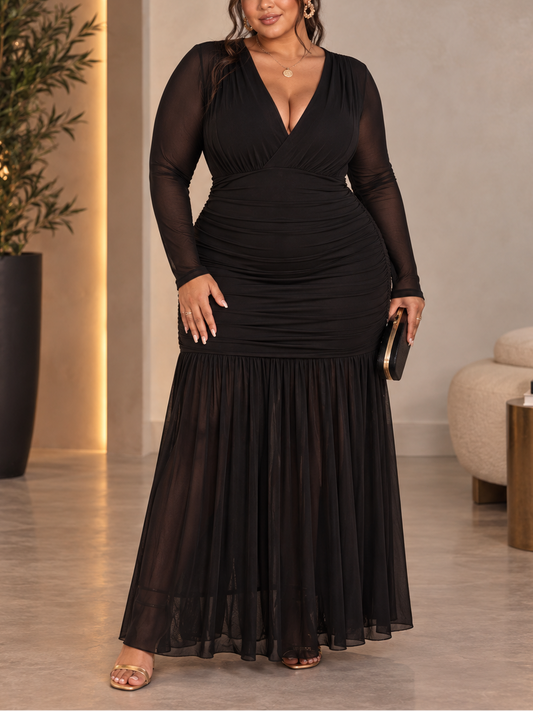 Moonlight Darkness Plus Size Gown