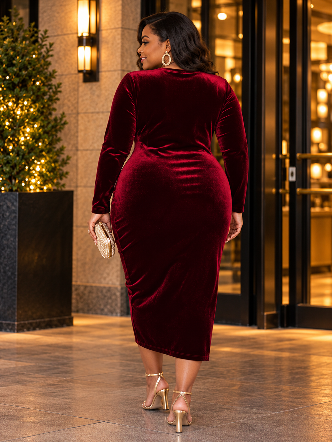 Ruby Velvet Plus Size Dress