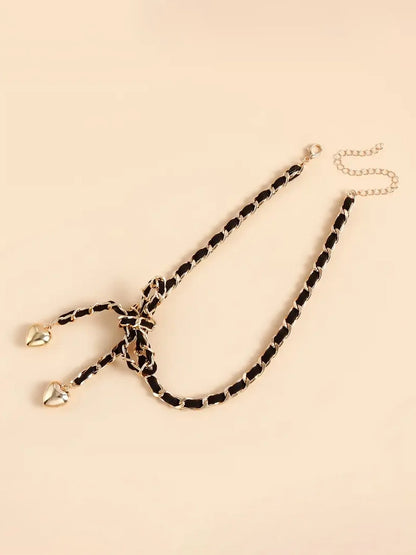 Choker Necklace Heart Detail