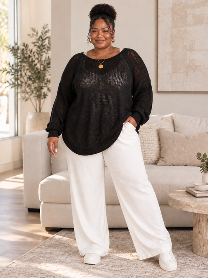 Alex Knitted Plus Size Sweater