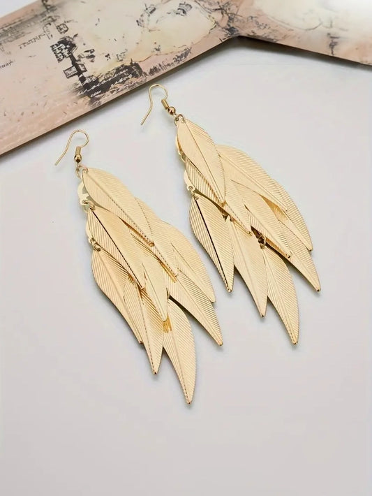 Willow Leaf Statement Earrings