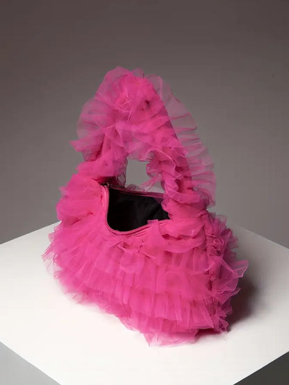 Pink Tulle Evening Bag