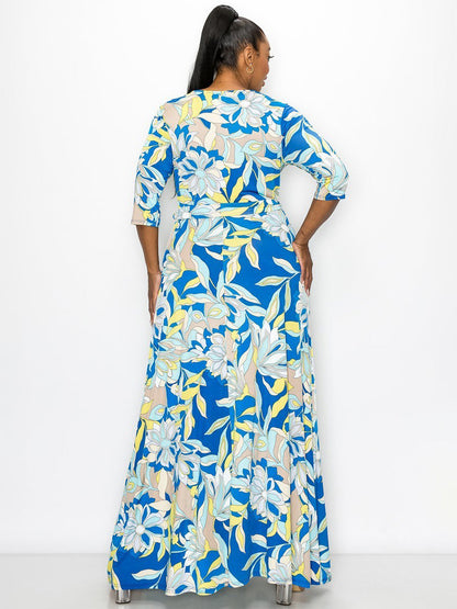 Signature Plus Size Maxi Dress in Blue Lotus