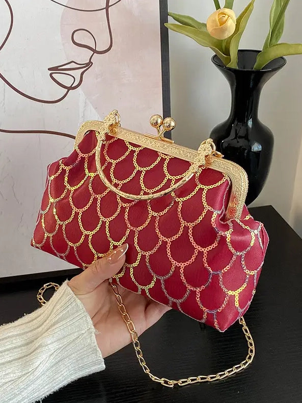 Mermaid Vintage Inspired Evening Purse