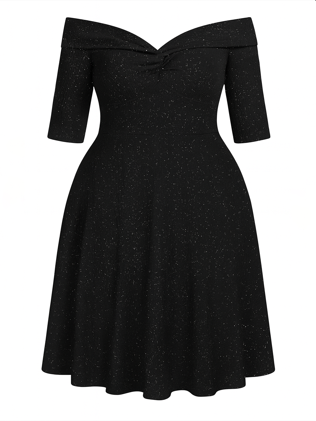 Suzanna Off Shoulder Plus Size Dress