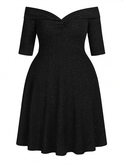 Suzanna Off Shoulder Plus Size Dress