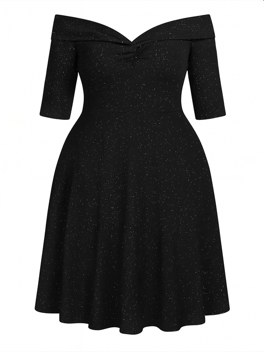 Suzanna Off Shoulder Plus Size Dress