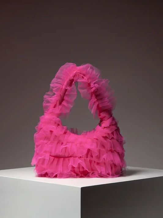 Pink Tulle Evening Bag