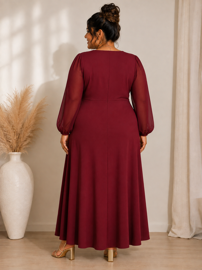 Ciara Pearl Embellished Plus Size Maxi Dress
