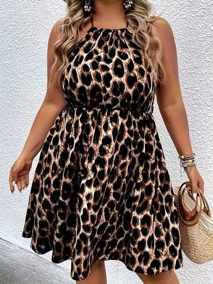 Laurie Halter Plus Size Animal Print Dress