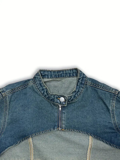 Roxy Super Cropped Plus Size Denim Jacket