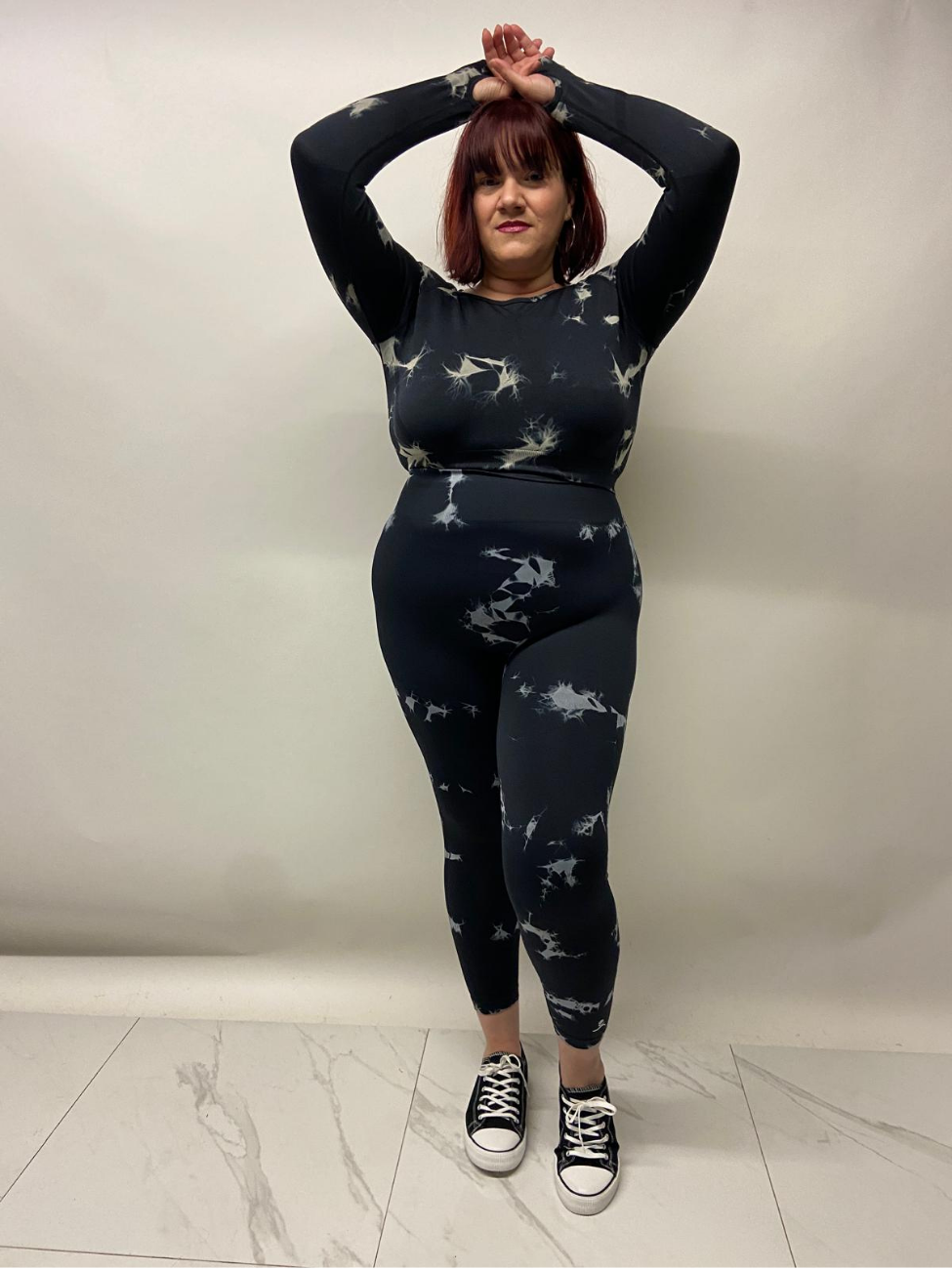 Hazel Plus Size L/S Crop Top by Run Free by Vee