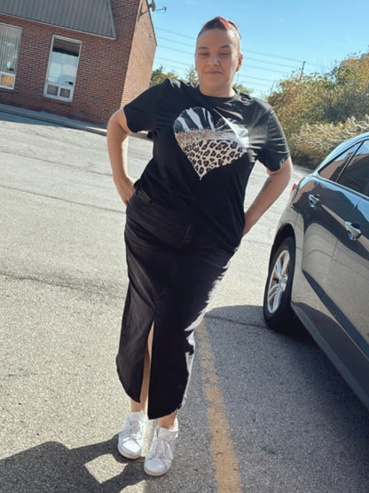 Wild Heart Graphic Plus Size T-shirt Black